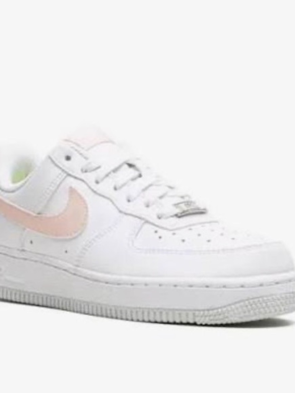 Nike women's ' White Sneakers with Pink Swoosh